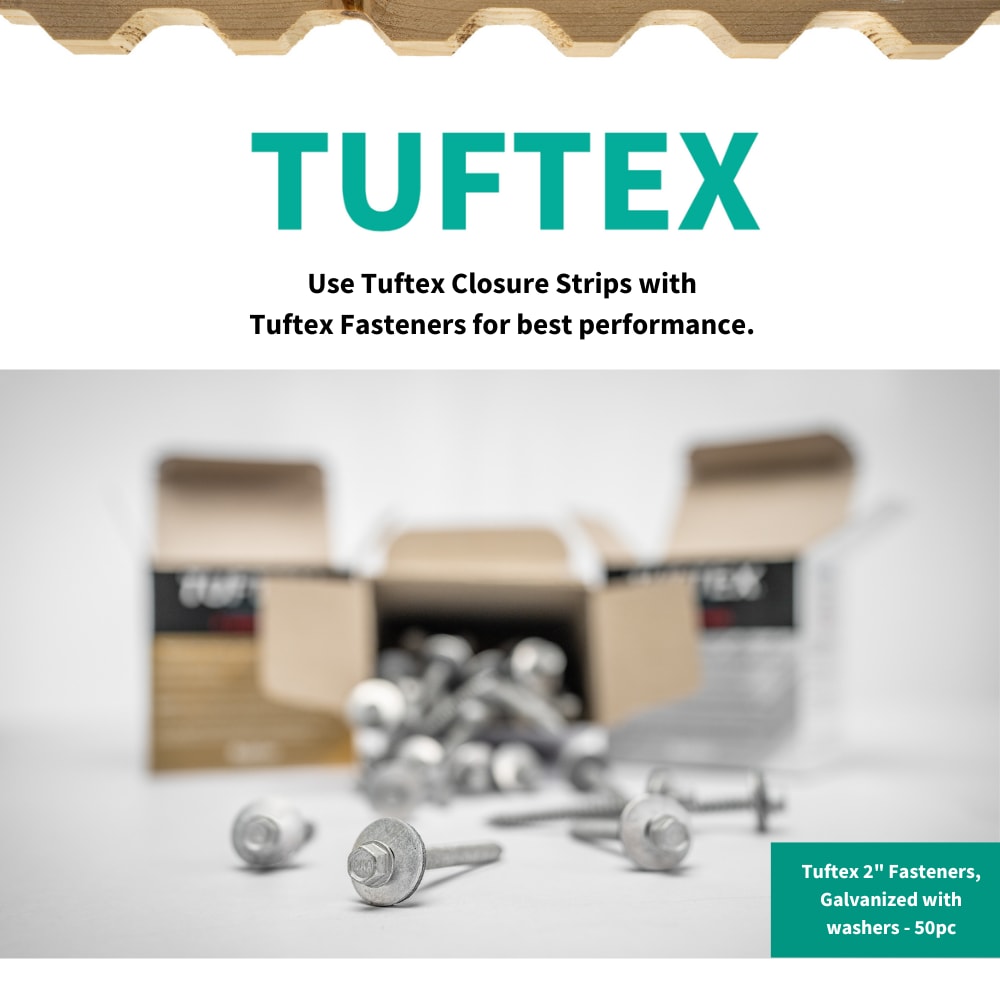 Tuftex Wood Solid Roof Panel Closure Strip, 6-ft, 5-Pack