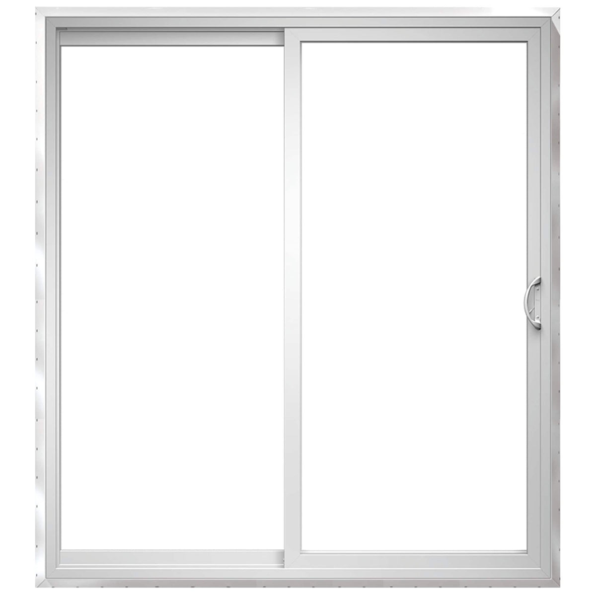 Pella 150 Series 96-in x 80-in x 4-9/16-in Jamb White Vinyl Sliding Universal Double Patio Door with Low-E Argon Glass