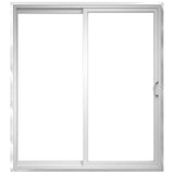 Pella 150 Series 96-in x 80-in x 4-9/16-in Jamb White Vinyl Sliding Universal Double Patio Door with Low-E Argon Glass