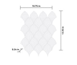 Satori Hudson Brilliant White 11-in x 13-in Glossy Porcelain Arabesque Mosaic Wall Tile (1.01-sq. ft/ Piece)