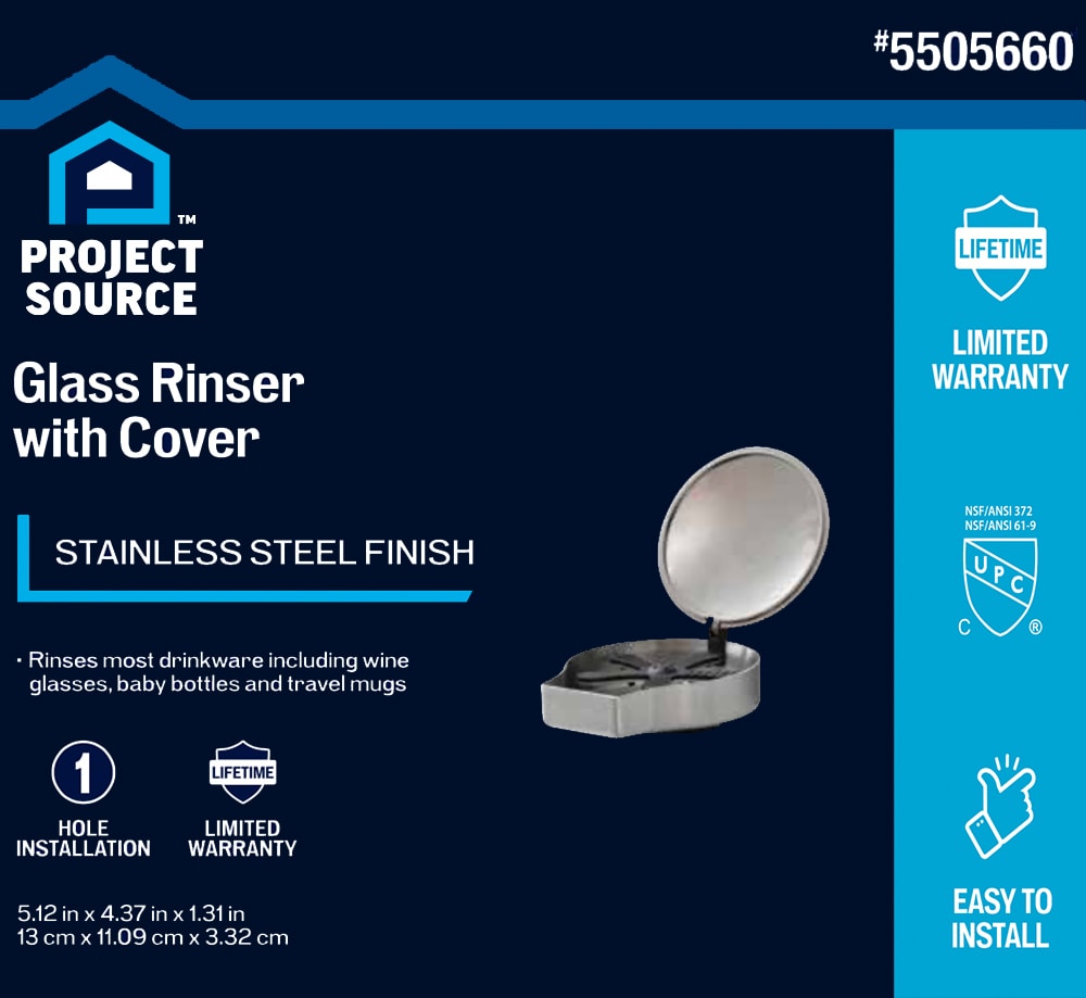 Project Source Stainless Steel Touchless Deck-mount Utility Faucet
