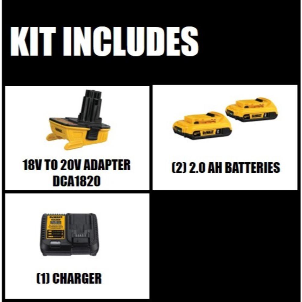 18-Volt to 20-Volt MAX Lithium-Ion Battery Adapter Kit (2-Pack) - Super Arbor