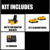 18-Volt to 20-Volt MAX Lithium-Ion Battery Adapter Kit (2-Pack) - Super Arbor