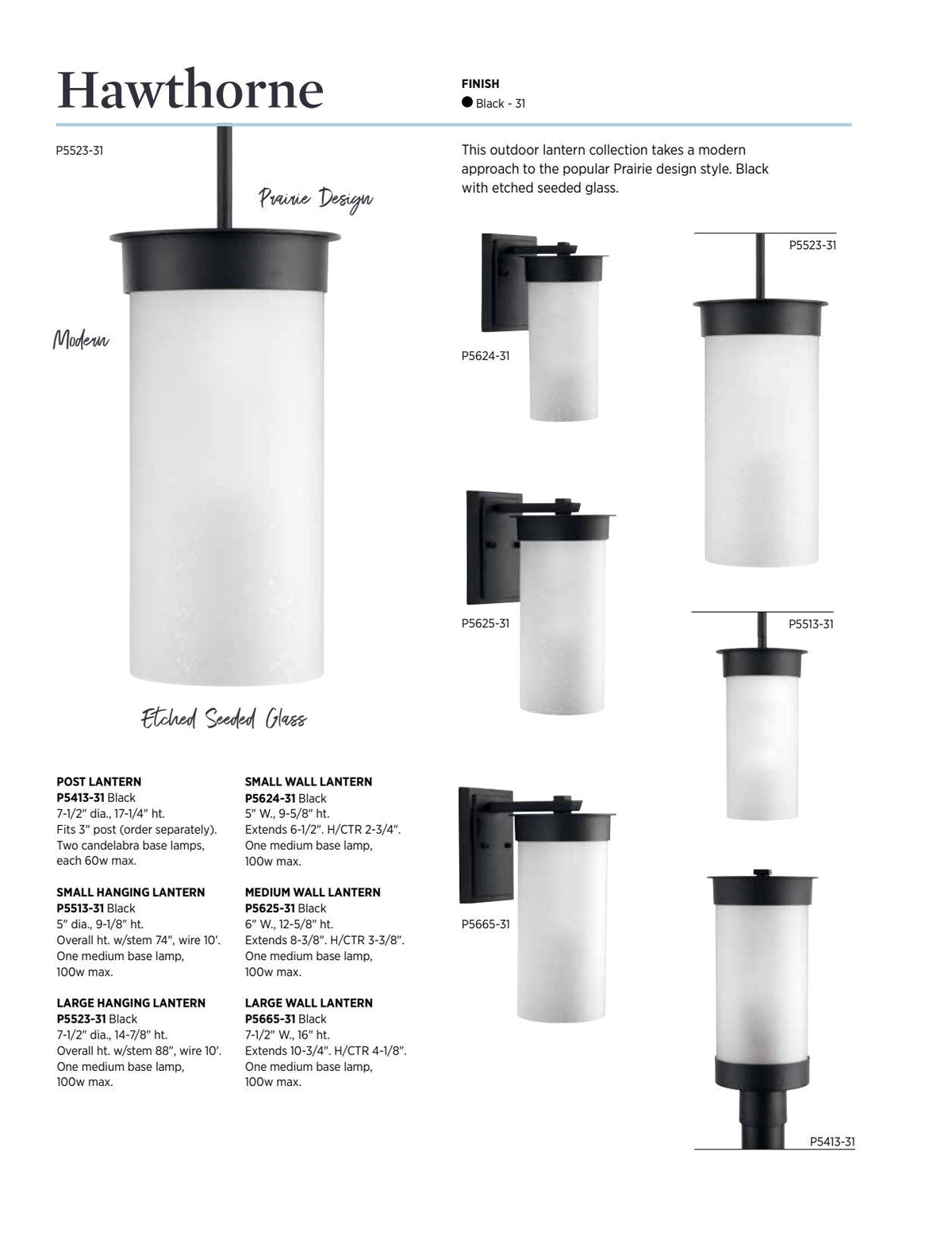 Progress Lighting Hawthorne 60-Watt 17.25-in Textured Black Outdoor Post Lantern, Etched Seeded Glass