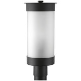 Progress Lighting Hawthorne 60-Watt 17.25-in Textured Black Outdoor Post Lantern, Etched Seeded Glass