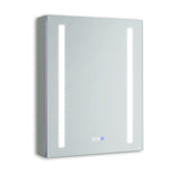 AAZJ V4 20-in x 26-in Lighted LED Fog Free Surface/Recessed Mount Silver Mirrored Medicine Cabinet