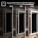 AAZJ EX11 24-in x 36-in Lighted LED Fog Free Surface/Recessed Mount Silver Mirrored Soft Close Medicine Cabinet with Outlet