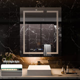 AAZJ EX11 30-in x 36-in Lighted LED Fog Free Surface/Recessed Mount Silver Mirrored Soft Close Medicine Cabinet