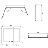 AAZJ V4 36-in x 30-in Lighted LED Fog Free Surface/Recessed Mount Silver Soft Close Medicine Cabinet
