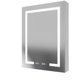 AAZJ V4 24-in x 32-in Lighted LED Fog Free Surface/Recessed Mount Silver Mirrored Soft Close Medicine Cabinet