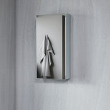 AAZJ KA 15-in x 24-in Surface/Recessed Mount Silver Mirrored Soft Close Medicine Cabinet