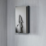 AAZJ KA 15-in x 24-in Surface/Recessed Mount Black Mirrored Soft Close Medicine Cabinet
