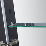 AAZJ KA 15-in x 24-in Surface/Recessed Mount Black Mirrored Soft Close Medicine Cabinet