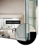 AAZJ 15-in x 26-in Surface/Recessed Mount Polished Mirrored Soft Close Medicine Cabinet