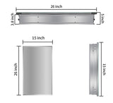 AAZJ 15-in x 26-in Surface/Recessed Mount Polished Mirrored Soft Close Medicine Cabinet