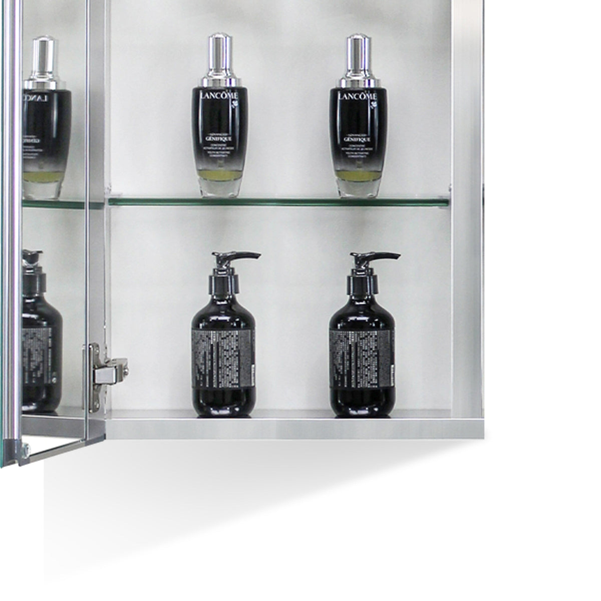 AAZJ 15-in x 26-in Surface/Recessed Mount Polished Mirrored Soft Close Medicine Cabinet