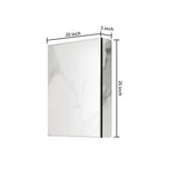 AAZJ 20-in x 26-in Surface/Recessed Mount Polished Mirrored Soft Close Medicine Cabinet