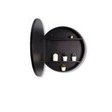 AAZJ 24-in x 24-in Surface/Recessed Mount Powder Coated Mirrored Round Soft Close Medicine Cabinet