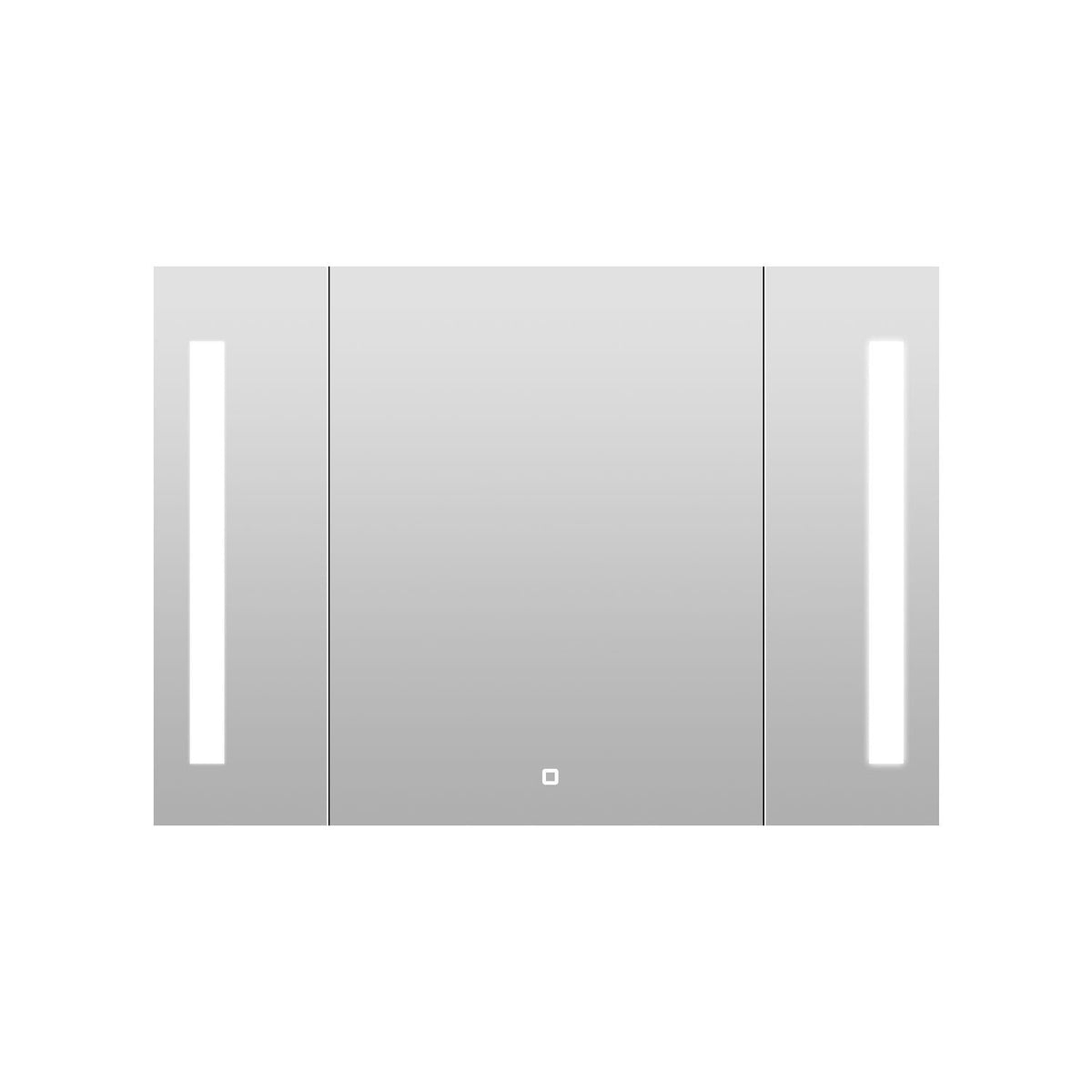 AAZJ 36-in x 26-in Lighted LED Fog Free Surface/Recessed Mount Black Mirrored Soft Close Medicine Cabinet
