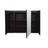 AAZJ 36-in x 26-in Lighted LED Fog Free Surface/Recessed Mount Black Mirrored Soft Close Medicine Cabinet