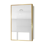 AAZJ 16-in x 28-in Surface/Recessed Mount White Mirrored Soft Close Medicine Cabinet