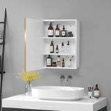 AAZJ 16-in x 28-in Surface/Recessed Mount White Mirrored Soft Close Medicine Cabinet