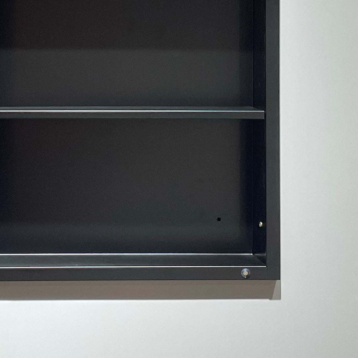 AAZJ AS 30-in x 26-in Surface/Recessed Mount Black Medicine Cabinet