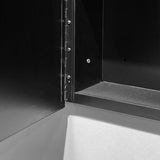 AAZJ AS 30-in x 26-in Surface/Recessed Mount Black Medicine Cabinet