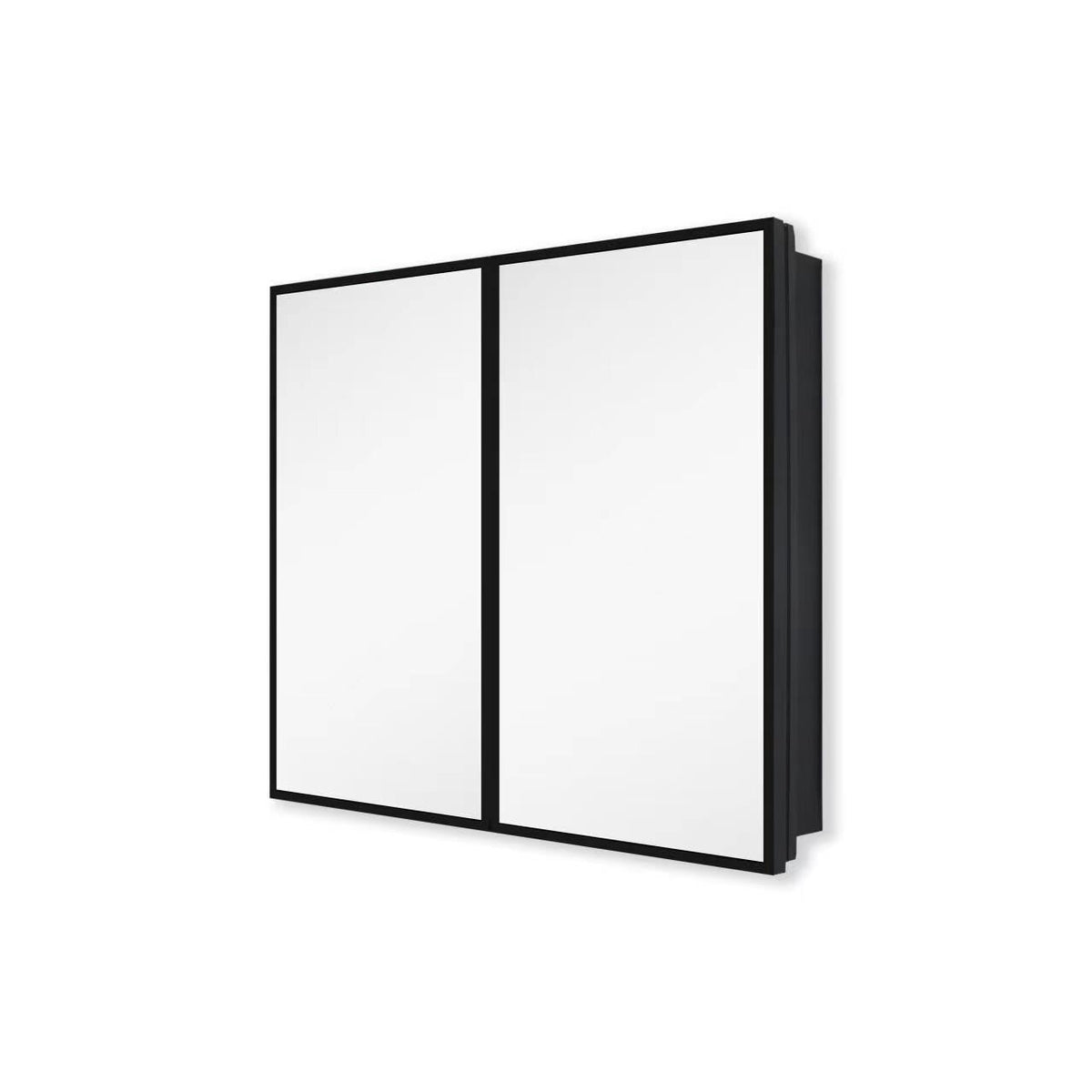 AAZJ AS 30-in x 26-in Surface/Recessed Mount Black Medicine Cabinet