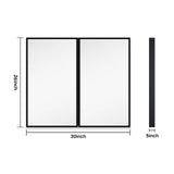 AAZJ AS 30-in x 26-in Surface/Recessed Mount Black Medicine Cabinet