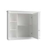 AAZJ CMR 35-in x 28-in Surface Mount White Mirrored Soft Close Medicine Cabinet