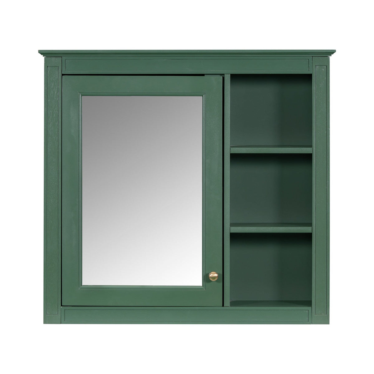 AAZJ 30-in x 28-in Surface Mount Green Mirrored Soft Close Medicine Cabinet