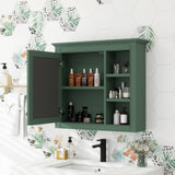 AAZJ 30-in x 28-in Surface Mount Green Mirrored Soft Close Medicine Cabinet