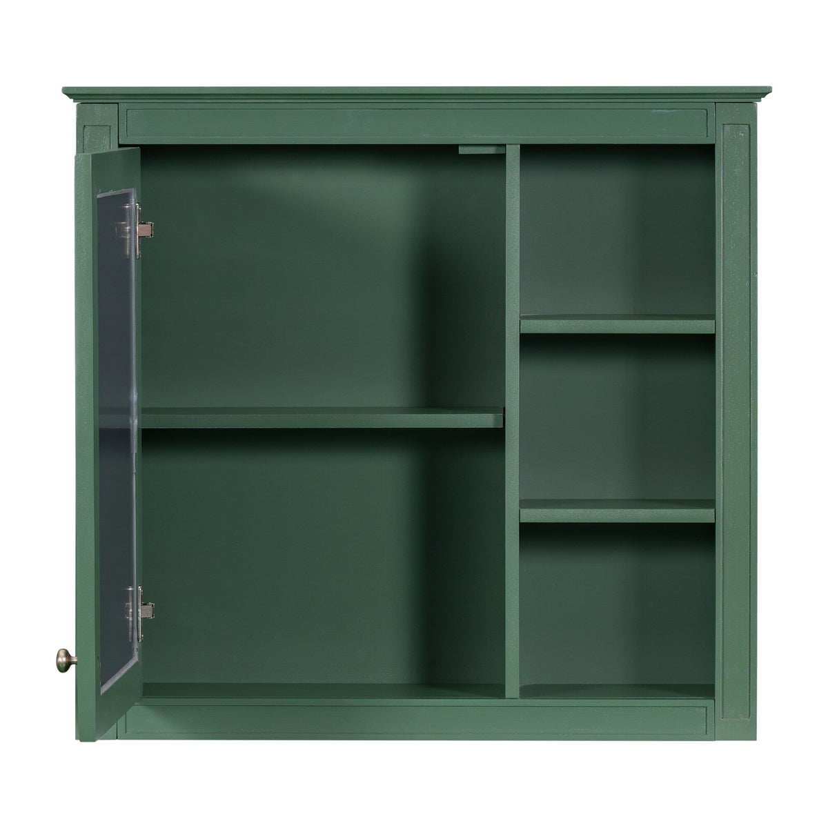 AAZJ 30-in x 28-in Surface Mount Green Mirrored Soft Close Medicine Cabinet