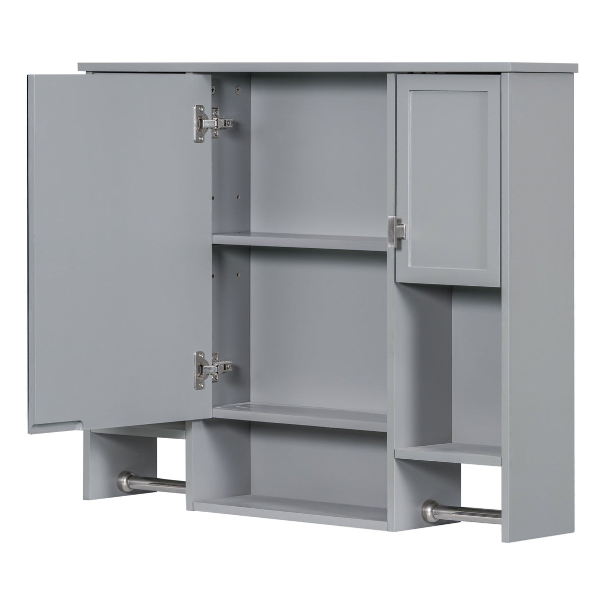 AAZJ 35-in x 28-in Surface Mount Grey Mirrored Soft Close Medicine Cabinet