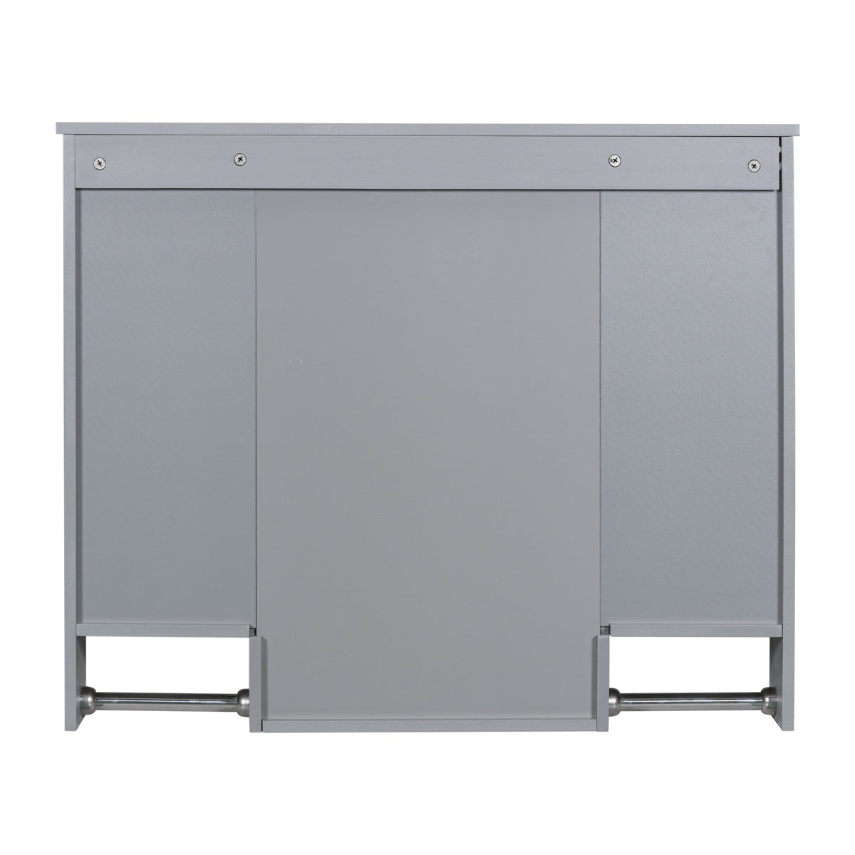 AAZJ 35-in x 28-in Surface Mount Grey Mirrored Soft Close Medicine Cabinet