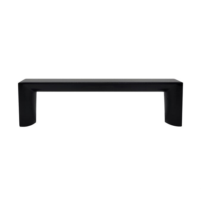 Laurey Metro 10-1/16-in (256mm) Center to Center Matte Black Dual Mount Rectangular Handle Drawer Pull