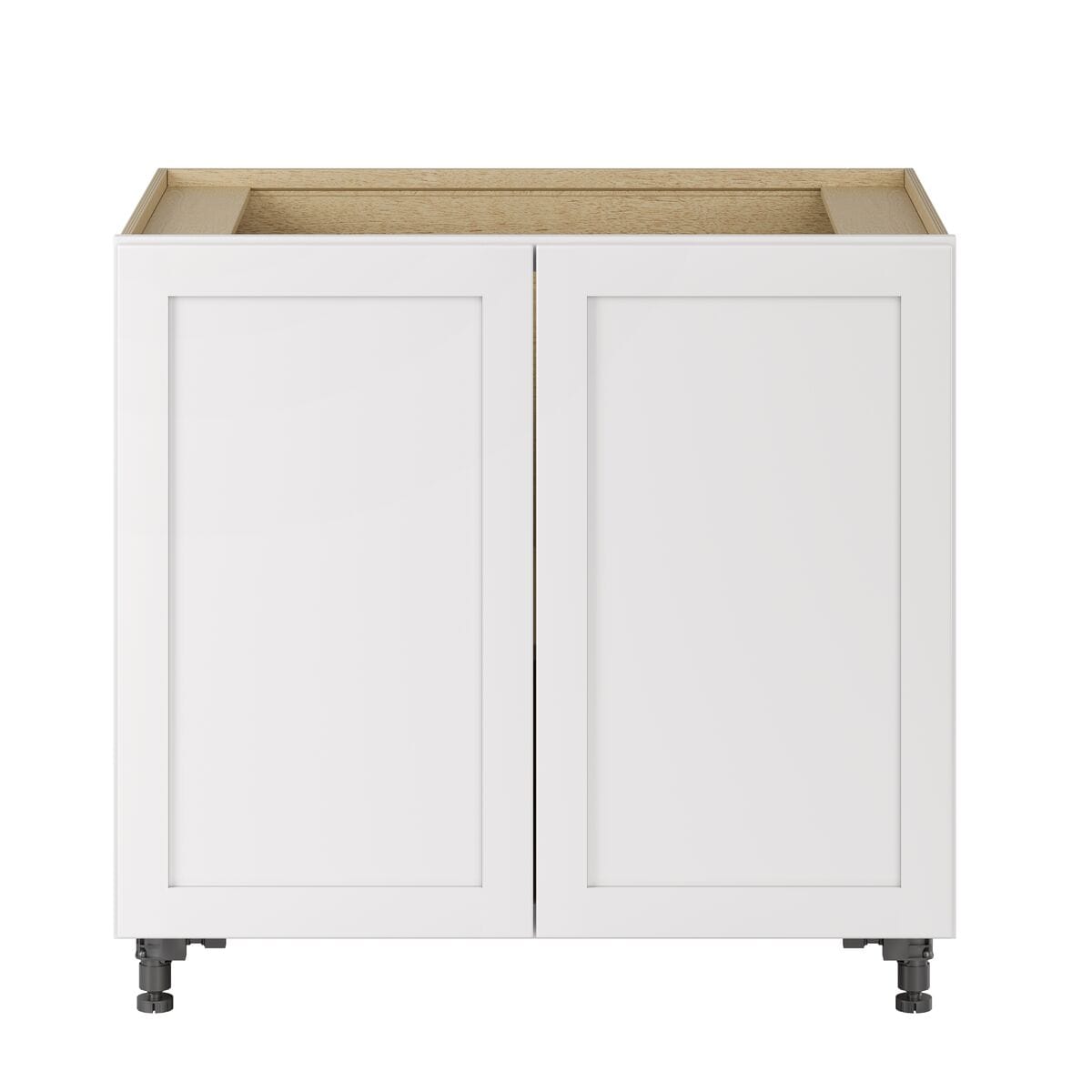 Whalen CLICK-IT Enfield 36-in W x 34.5-in H x 24-in D Classic White Birch Base Ready To Assemble Plywood Cabinet (Raised Panel Shaker Door Style)