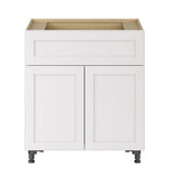 Whalen CLICK-IT Enfield 30-in W x 34.5-in H x 24-in D Classic White Birch 1-Drawer Base Ready To Assemble Plywood Cabinet (Raised Panel Shaker Style)