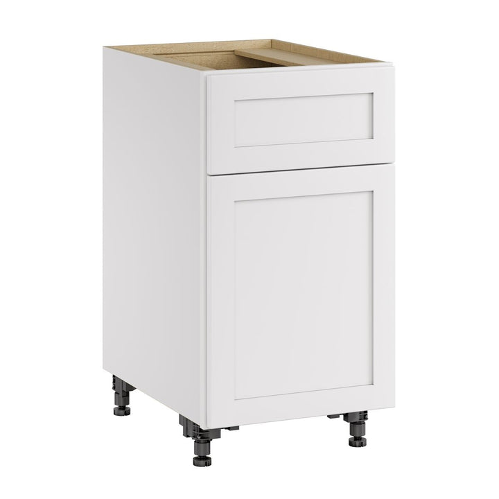 Whalen CLICK-IT Enfield 18-in W x 34.5-in H x 24-in D Classic White Birch 1-Drawer Base Ready To Assemble Plywood Cabinet (Raised Panel Shaker Style)