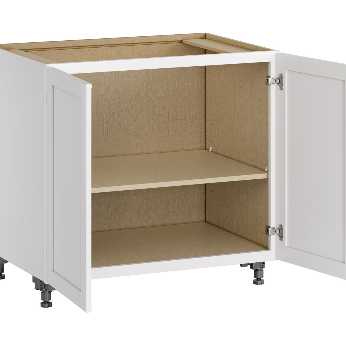 Whalen CLICK-IT Enfield 36-in W x 34.5-in H x 24-in D Classic White Birch Base Ready To Assemble Plywood Cabinet (Raised Panel Shaker Door Style)