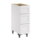 Whalen CLICK-IT Enfield 12-in W x 34.5-in H x 24-in D Classic White Birch 3-Drawer Base Ready To Assemble Plywood Cabinet (Raised Panel Style)