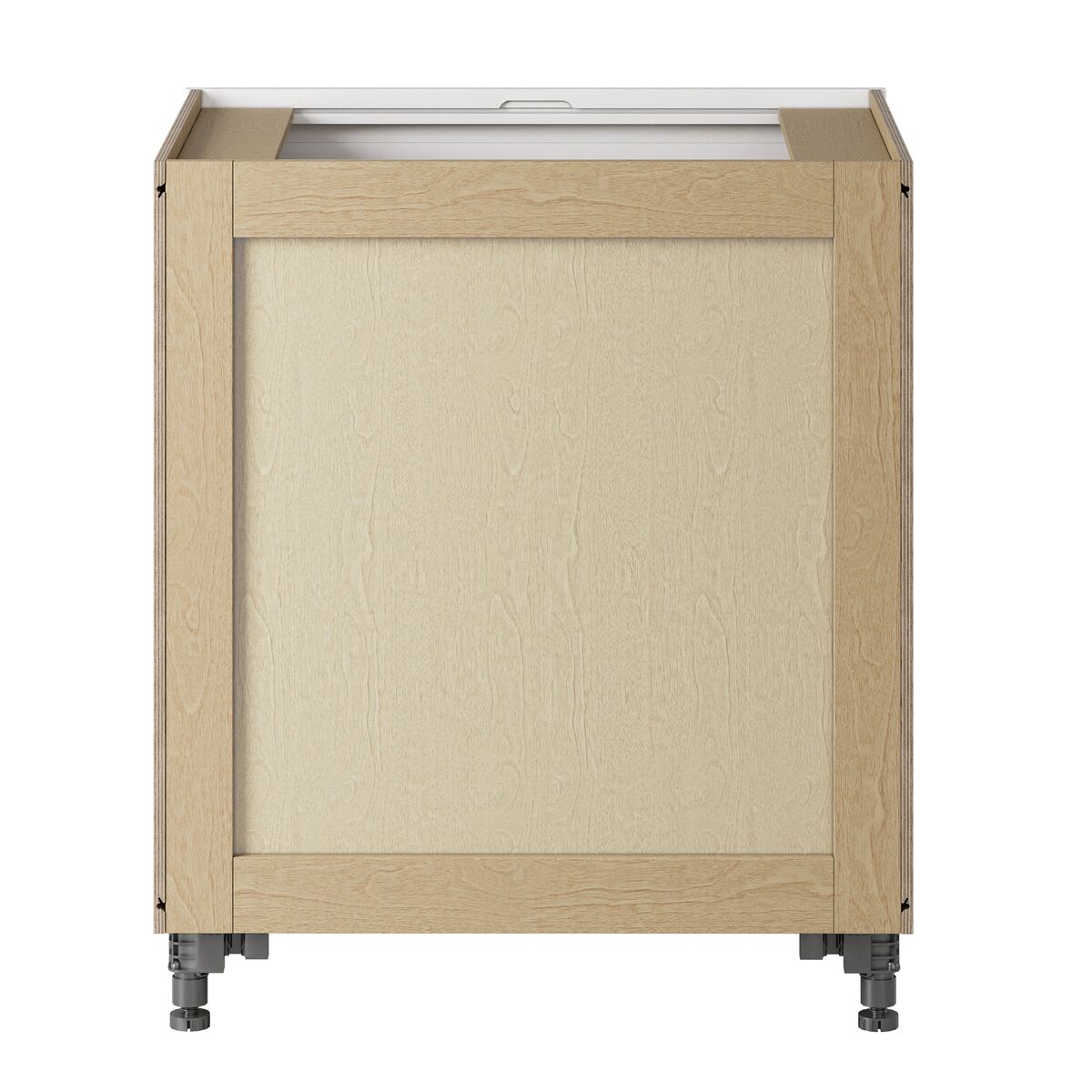 Whalen CLICK-IT Enfield 30-in W x 34.5-in H x 24-in D Classic White Birch 2-Drawer Base Ready To Assemble Plywood Cabinet (Raised Panel Style)