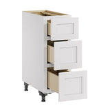 Whalen CLICK-IT Enfield 12-in W x 34.5-in H x 24-in D Classic White Birch 3-Drawer Base Ready To Assemble Plywood Cabinet (Raised Panel Style)