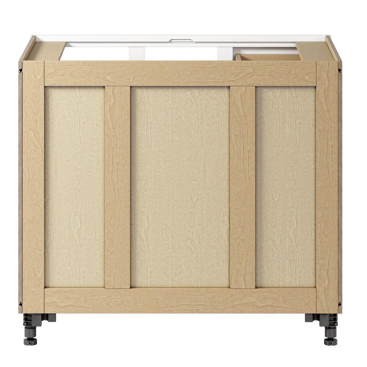 Whalen CLICK-IT Enfield 36-in W x 34.5-in H x 24-in D Classic White Birch Blind Corner Base Ready To Assemble Plywood Cabinet (Raised Panel Shaker Style)