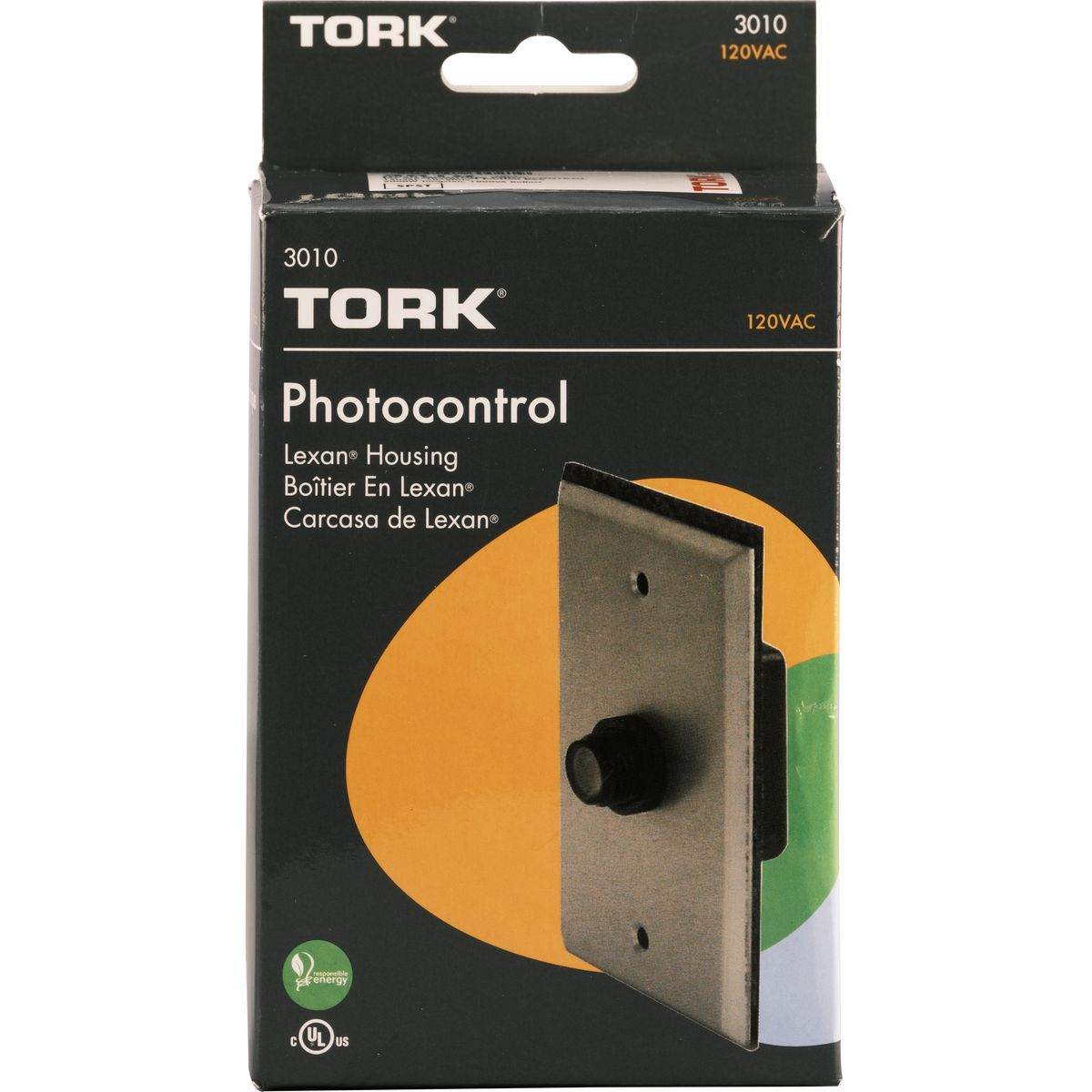 Progress Lighting Tork Photocontrol, Wire-In Light Sensor, 120VAC, 5-5/8 in H x 3 in W