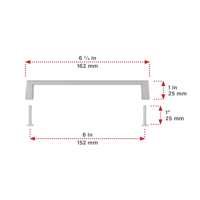 Richelieu Eglinton 6-in (152mm) Center to Center Rectangular Handle Drawer Pull