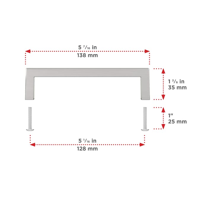 Richelieu Lambton (128mm) Center to Center Rectangular Handle Drawer Pull