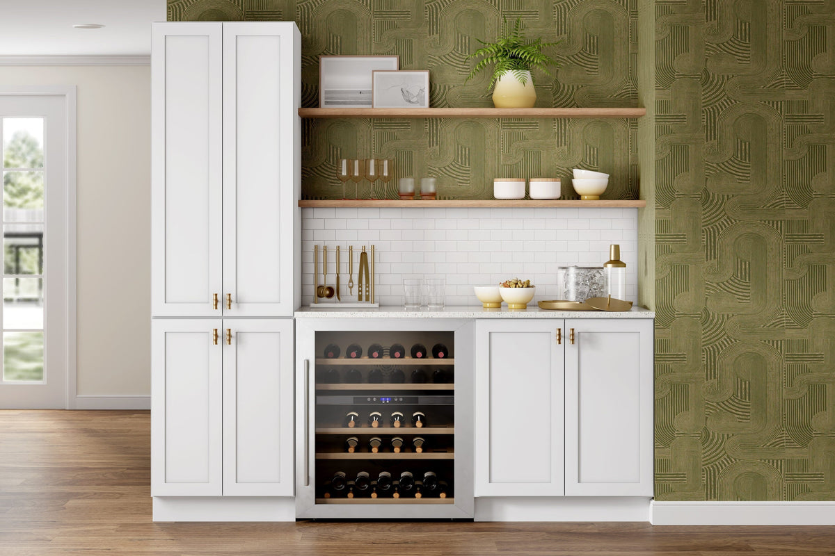 Whalen CLICK-IT Enfield 30-in W x 34.5-in H x 24-in D Classic White Birch Base Ready To Assemble Plywood Cabinet (Raised Panel Shaker Door Style)
