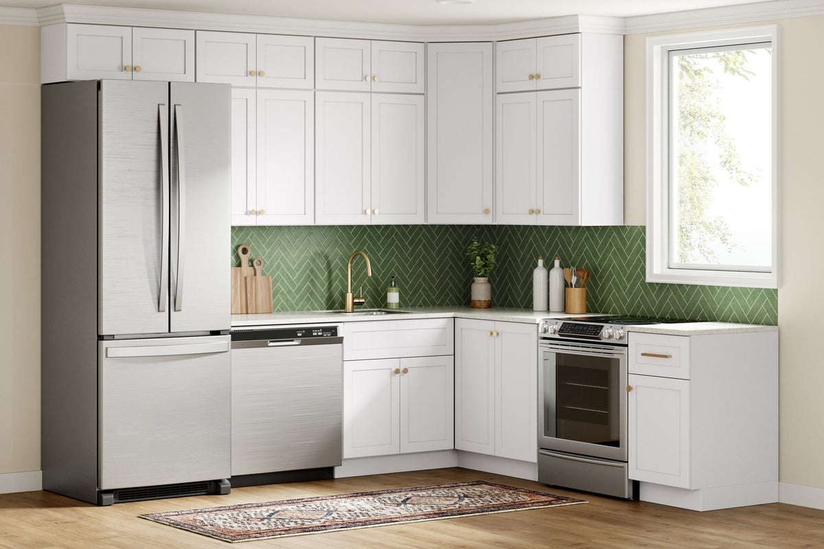 Whalen CLICK-IT Enfield 18-in W x 34.5-in H x 24-in D Classic White Birch 1-Drawer Base Ready To Assemble Plywood Cabinet (Raised Panel Shaker Style)